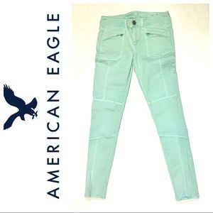 AE American Eagle Mint Green Jeggings Super Stretch 2